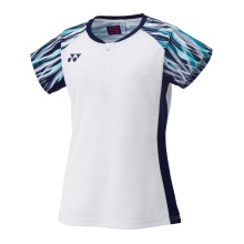 Yonex Sport-Shirt Crew Neck with Zip Closure white Women